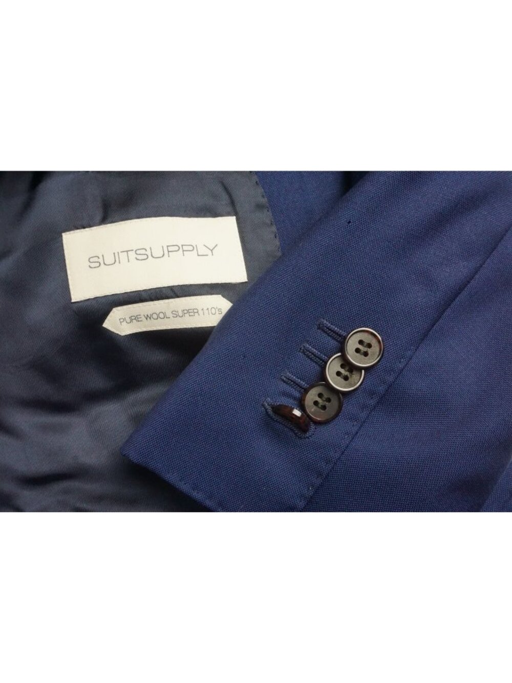 Suitsupply Napoli Solid Blue S110s Wool Sport Coat Jacket Sz 42S